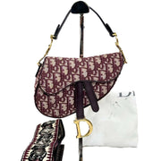 Dior Burgundy Mini Saddle Bag - Jiaxyk